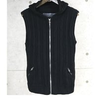 Chrome Hearts Dagger Zip Hooded Knit Vest #103536
