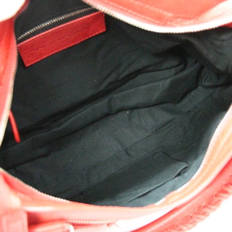 BALENCIAGA Giant Town Shoulder Bag Leather Red ＃74668