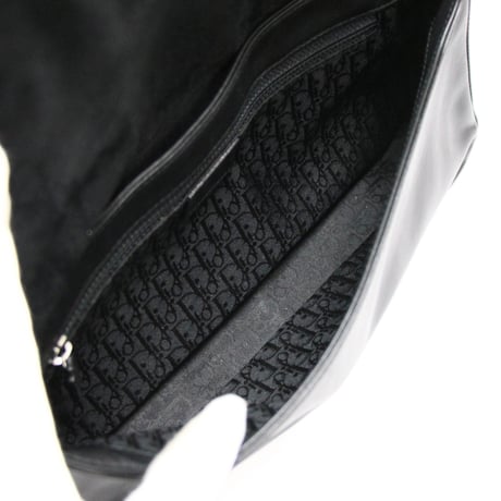 Christian Dior Street Chic Shoulder Bag Leather Black #75128