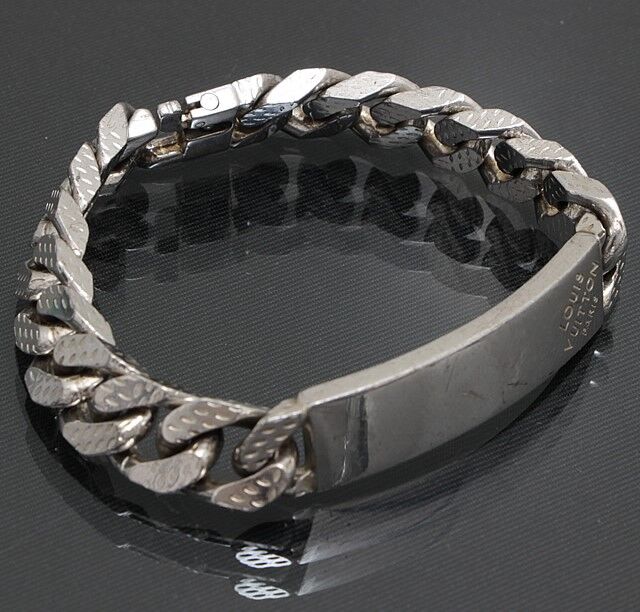 Auth LOUIS VUITTON Brasle Montagne M66119 Bracelet Silver Plated