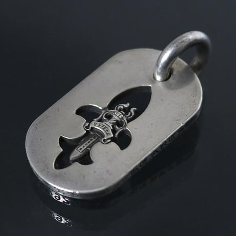 Chrome Hearts Cut Out Dagger Small Dog Tag Pendant #30678
