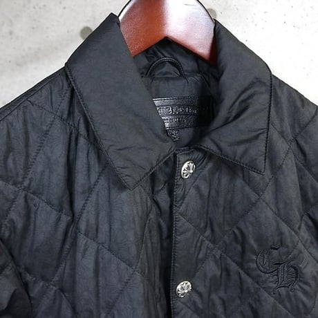 Chrome Hearts Brand New CH Logo Embroidered CH Plus All-Over Print Quilted Nylon Jacket #103457