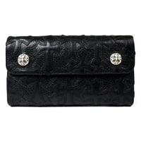 【￥2,999,900】 Chrome Hearts Cemetery Cross Patch Wave Leather Wallet #103110