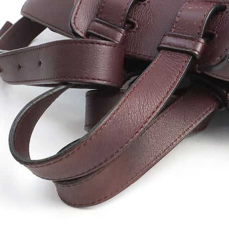 LOEWE Small Hammock Bag Leather Red Bordeaux # 19299