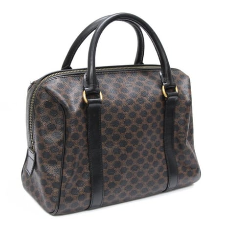 CELINE Bowling Bag Macadam Canvas Black #74694