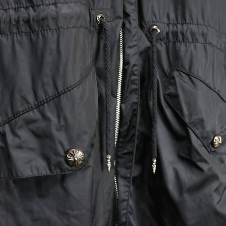 Chrome Hearts Puddles Leather Cross Patch Nylon Hooded Coat #31411