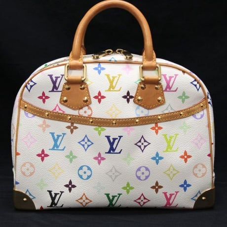 Louis Vuitton x Murakami Trouville Handbag Monogram Multicolor White M92663 #74641