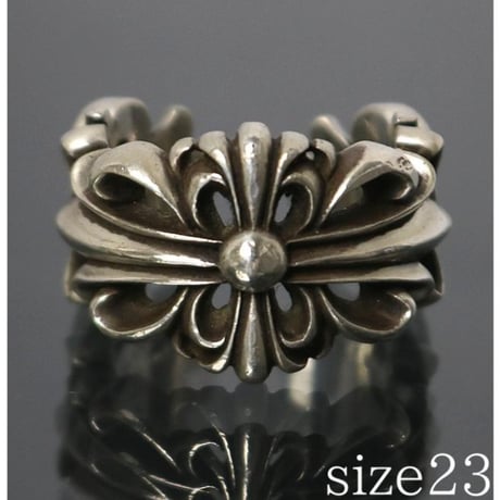Chrome Hearts Double Floral Cross Ring #31287