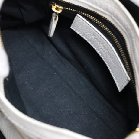 BALENCIAGA Giant Mini City Shoulder Bag Leather White ＃73482
