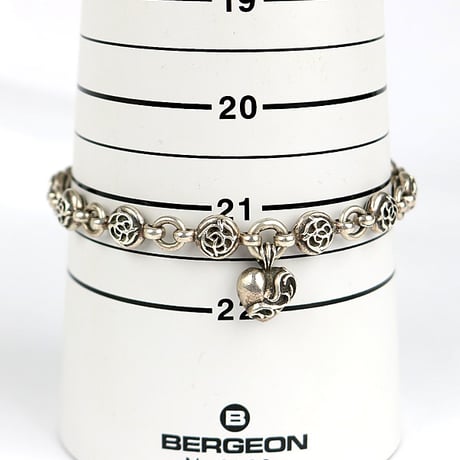Chrome Hearts #1 Floral Ball With Heart charm Bracelet #31413