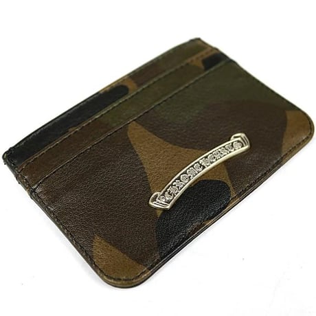Chrome Hearts Double-Side Leather Card Case with Camo Pattern  #30278