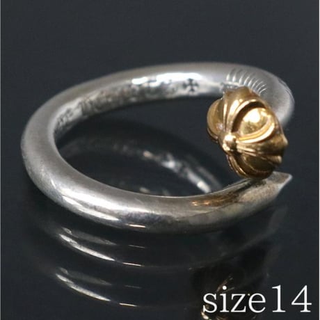 Chrome Hearts 22K Two-Tone Crossball Nail Ring #102293