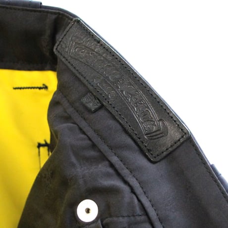 Chrome Hearts Leather-Patch Nylon Carpenter Pants with Cross Patch #30464
