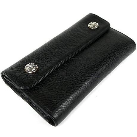 Chrome Hearts Wave Wallet Cross Button Tri-Fold Wallet   #101610