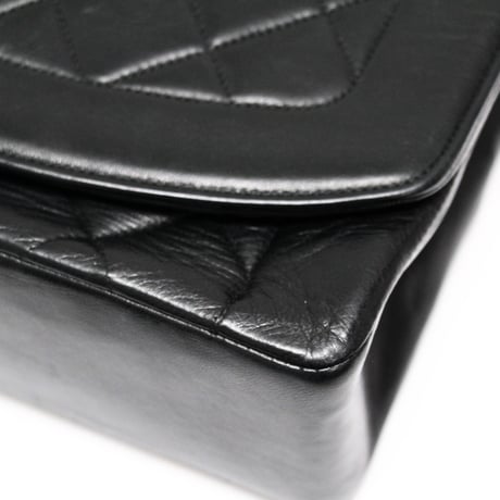CHANEL Diana 25 Medium Flap Bag Quilted Lambskin Black ＃73993