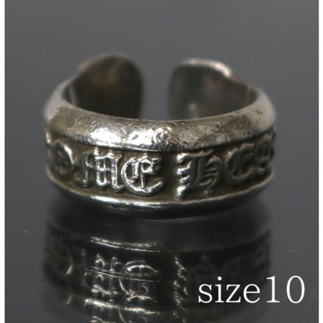 CHROME HEARTS Small Scroll Label Ring #30972