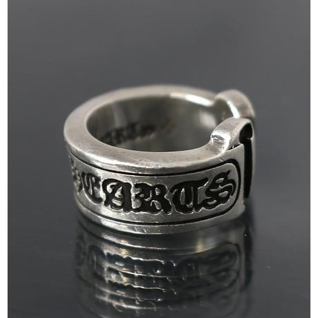 Chrome Hearts Large Scroll Label Ring #102551
