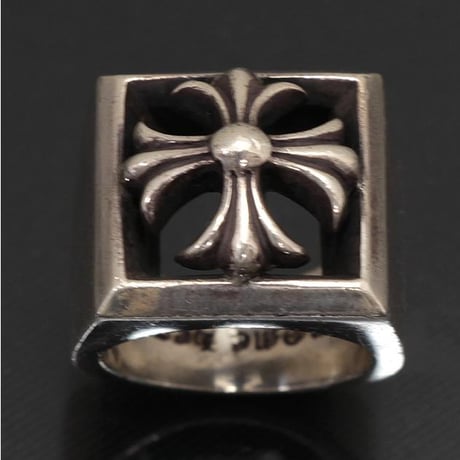 クロムハーツニット CHROME HEARTS (クロムハーツ) ブラックレザークロスパッチ