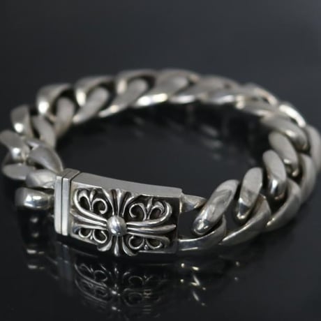 Chrome Hearts Classic Link Keeper Bracelet Box ID Bracelet 15 Links #101850
