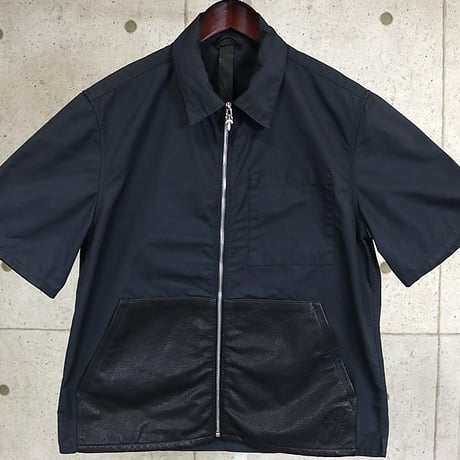 Chrome Hearts Carpenter Leather Pocket Zip Shirt ＃102132
