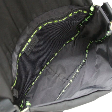 CHANEL Sports Line Messenger Bag Nylon Black #74401