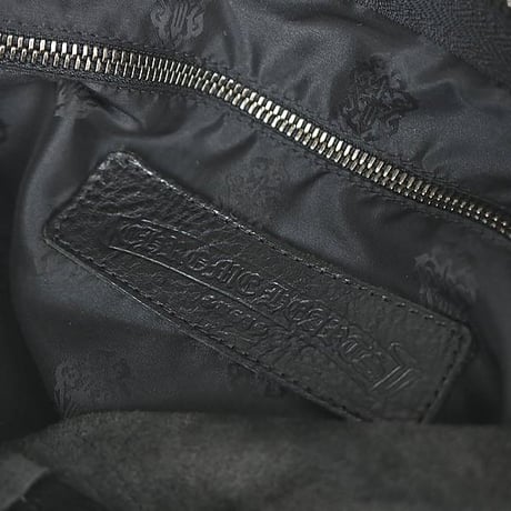 Chrome Hearts Lelo Flannie Patch Shoulder Bag Destroyed Leather Black Rhodium #103535