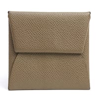 HERMES Bastia Coin Purse Epsom Leather Etoupe #19205