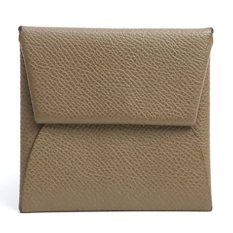 HERMES Bastia Coin Purse Epsom Leather Etoupe #19205