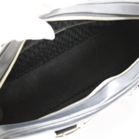 Christian Dior Hardcore Bowling Bag Leather Black #74807