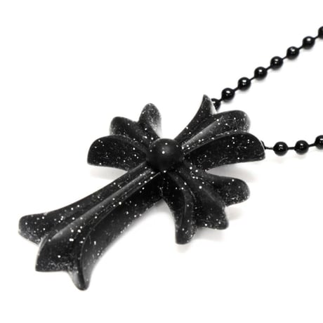 Chrome Hearts Silichrome Rubber Small CH Cross Black Glitter  #30347