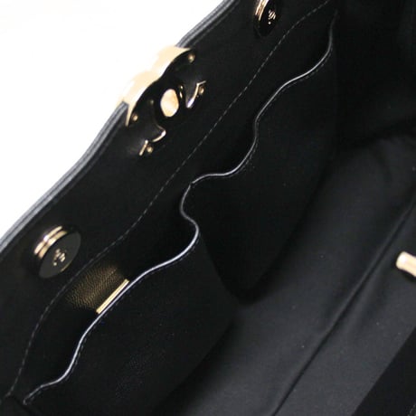 CHANEL Shopping Tote Bag Quilted Caviar Black AS3953 ＃74660