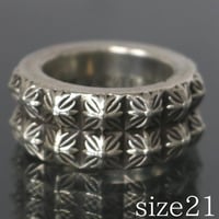 Chrome Hearts Beat Punk Ring 2-Row #30949