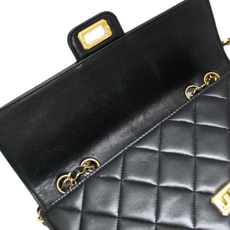 CHANEL 2.55 Vintage Reissue Flap Bag Quilted Lambskin Black #71928