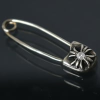 Chrome Hearts Safety Pin 1P Diamond Charm #31064