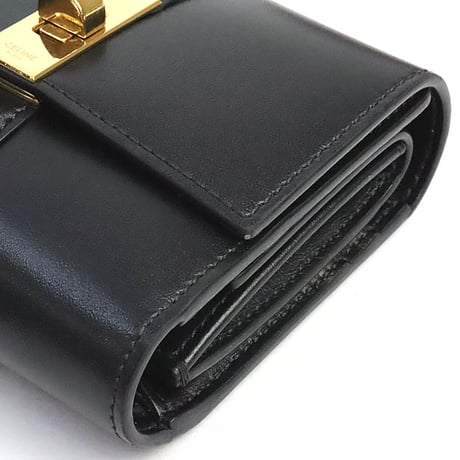 CELINE Small 16 Wallet Calfskin Black #19425