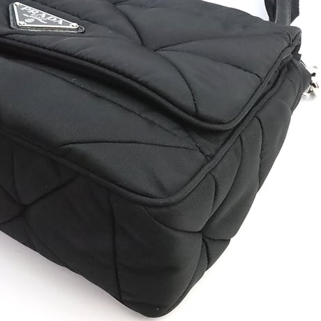 PRADA Re-Nylon Shoulder bag Padded Nylon Black 1BD290 #19162