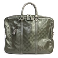 GUCCI Briefcase GG Imprime Canvas Khaki #19223