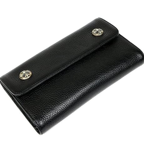 Chrome Hearts Cross Button Wave Wallet (Triple fold Wallet)  #103433