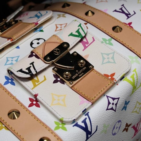 Louis Vuitton x Murakami Keepall 45 Boston Bag Monogram Multicolor White M92641 #73280
