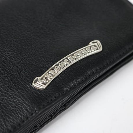 Chrome Hearts Joey Scroll Logo Heavy Leather Wallet in Black #30984