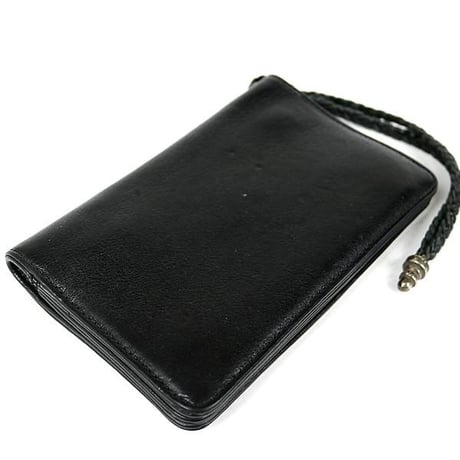 Chrome Hearts 2 Zip Cross Button Wallet With Strap Black #101994