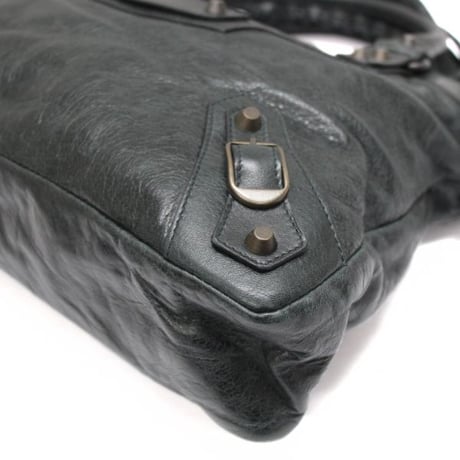 BALENCIAGA Town Shoulder Bag Leather Black ＃74674