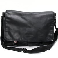 PRADA Messenger Bag Leather Black ＃74975
