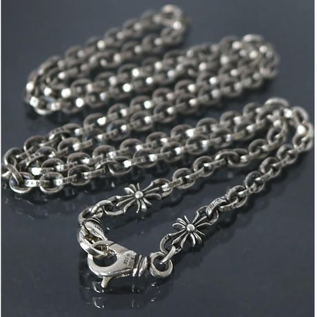 Chrome Hearts Tiny E CHplus Paper Chain Silver Necklace #99863