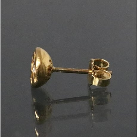 Chrome Hearts 22K Negative CH Plus 1P Diamond Stud Earring #102397