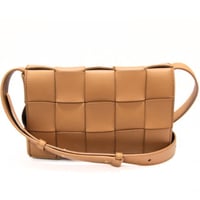 BOTTEGA VENETA Cassette Shoulder Bag Maxi Intrecciato Leather Light Blown #75304