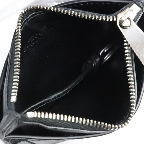 BOTTEGA VENETA Coin & Card Holder Intrecciato Leather Black # 19332