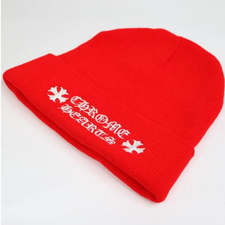 Chrome Hearts Embroidered Logo Beanie Red #30808