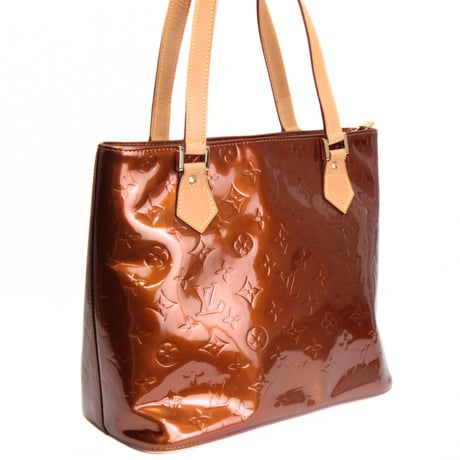 Louis Vuitton Houston Handbag Monogram Vernis Bronze M91122 #73845