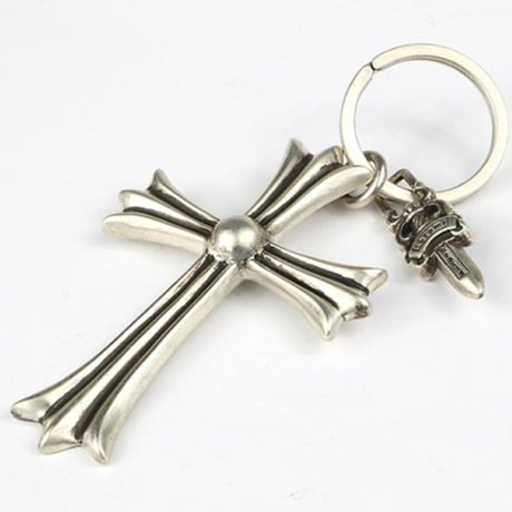 Chrome Hearts Large Cross Split Dagger Keyring #103601